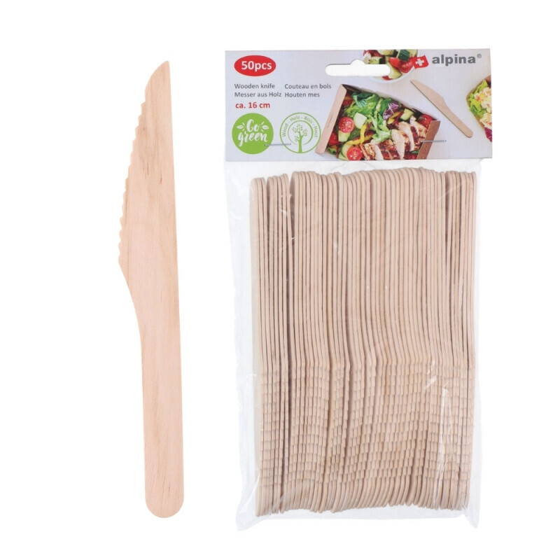 Alpina Dřevěný nůž 16cm 50ks(24/krt)
