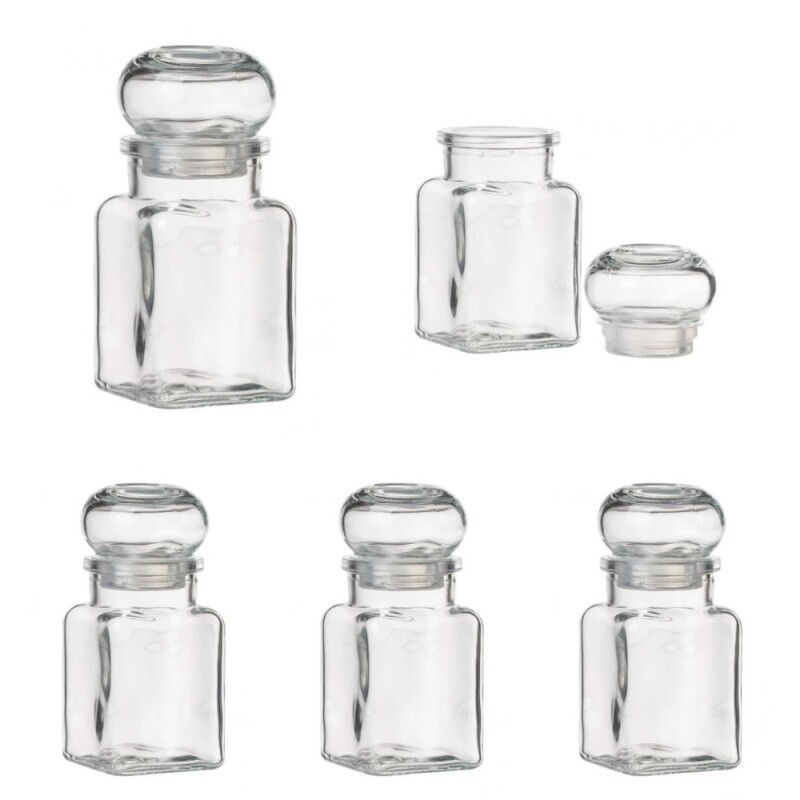 Kořenka skleněná sada 4ks s víkem 150ml(12/krt)