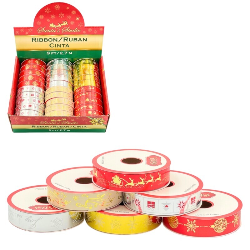 Vánoční stuha 1.8cm*10m (30/bal 720/krt)