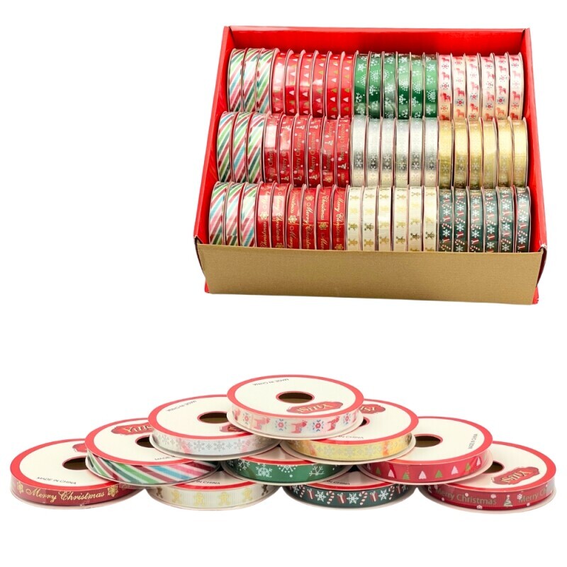 Vánoční stuha 1cm*2.7m (63/bal 1512/krt)