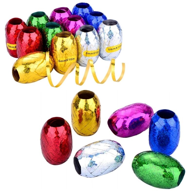 Dárková stuha klubíčko 6ks/0.5cm*10m Metalic (12/bal 300/krt)