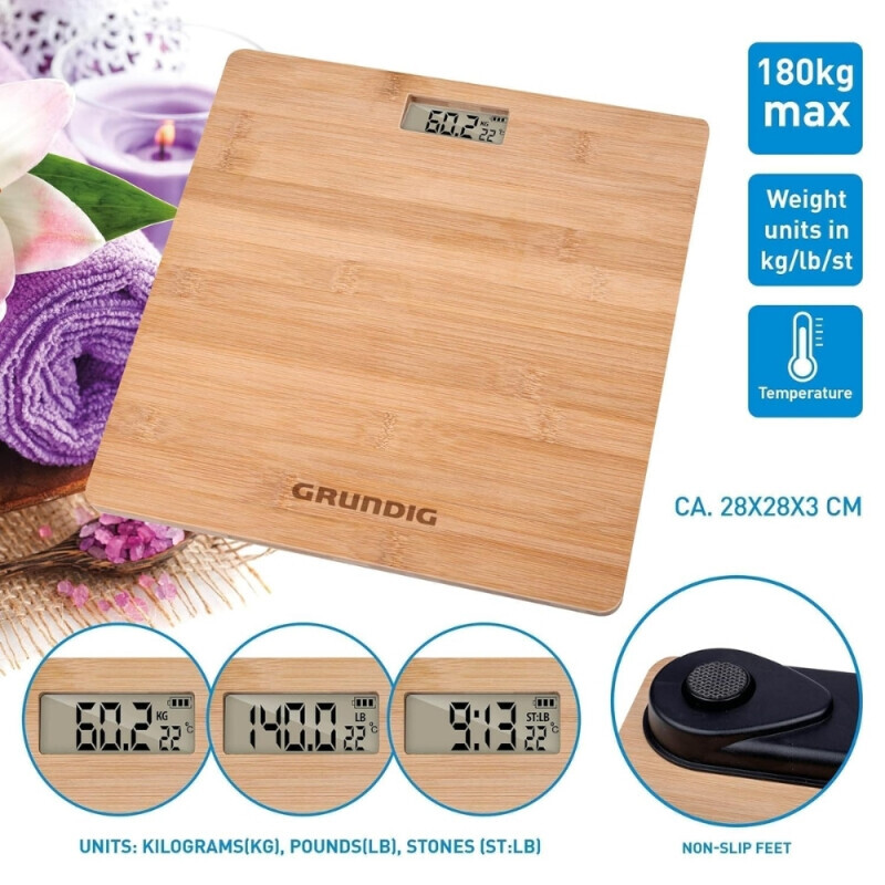 Grundig Bambusová váha Body Scale(12/krt)