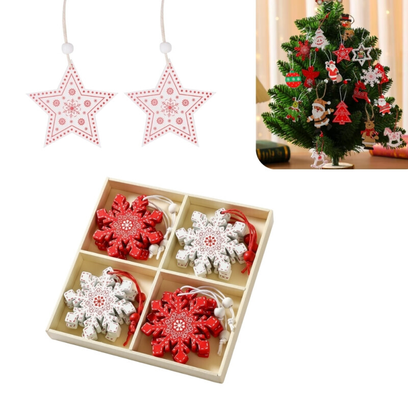 Vánoční dekorace na zavěšení 12ks/13*13cm (240/krt)