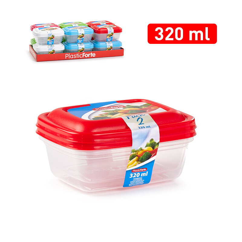P.Forte Dóza plast set obdél.2*320ml Color (12/bal)
