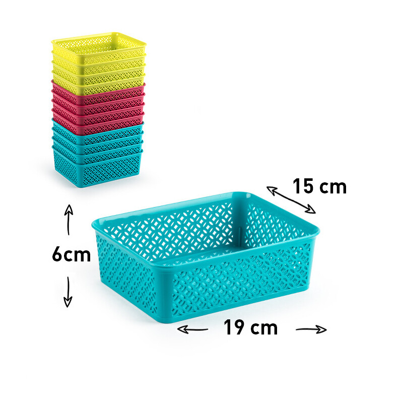 P.Forte Košík plast Tray 19*15*6cm Color (12/bal)