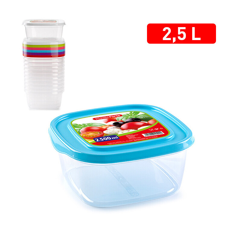 P.Forte Dóza plast Basic hran.2,5l Color (12/bal)