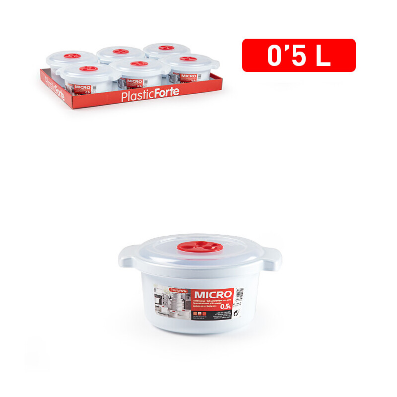 P.Forte Dóza plast do mikro.kul.500ml (6/bal)