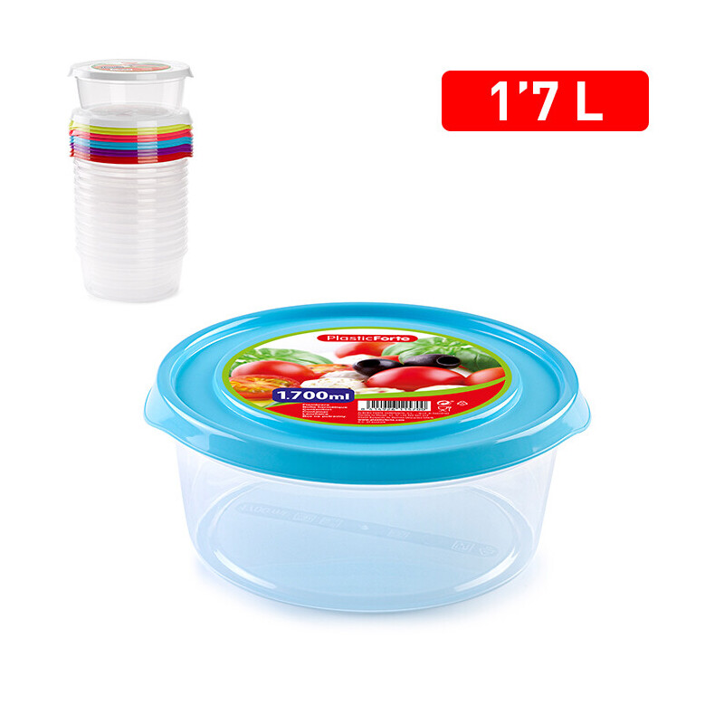 P.Forte Dóza plast Basic kul.1,7l Color (12/bal)
