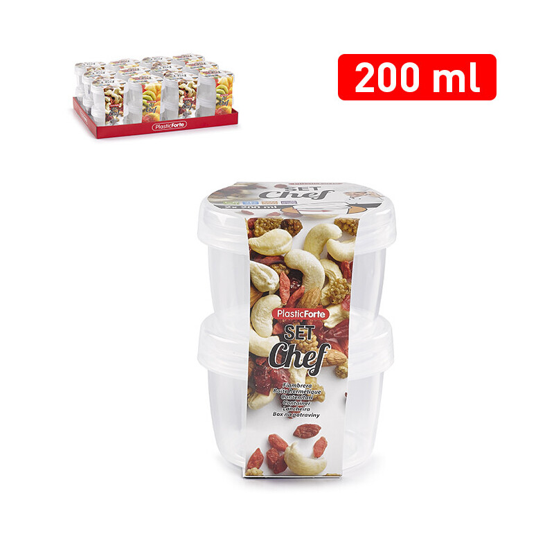 P.Forte Dóza plast set kul.2*200ml Tran. (12/bal)