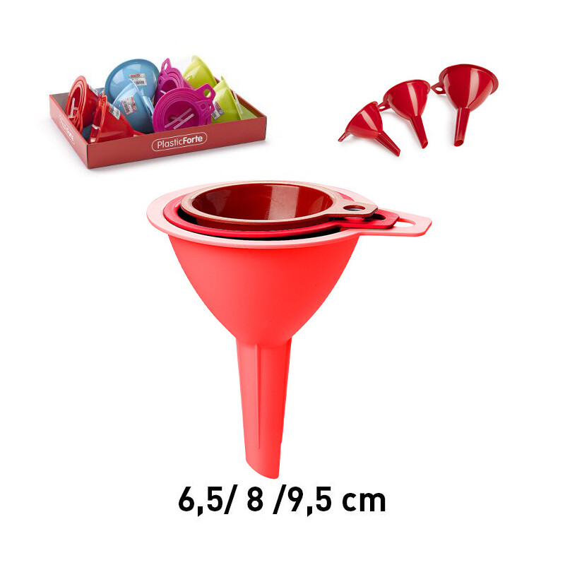 P.Forte Trychtýř set 3ks-6,5/8/9,5cm Color (8/bal)