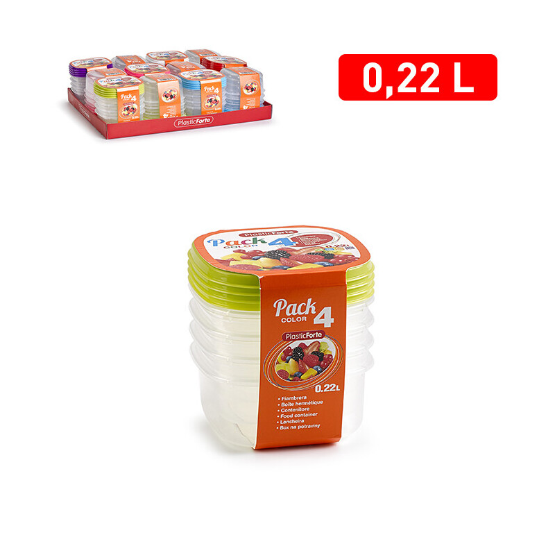 P.Forte Dóza plast pack hran.4*220ml Color (12/bal)