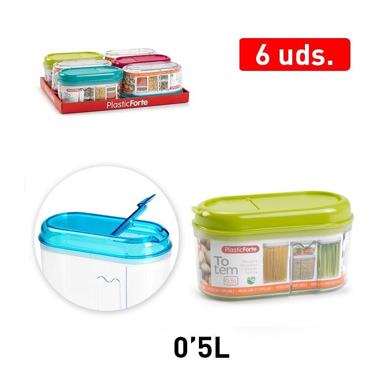 P.Forte Dóza plast Totem 500ml (6/bal)