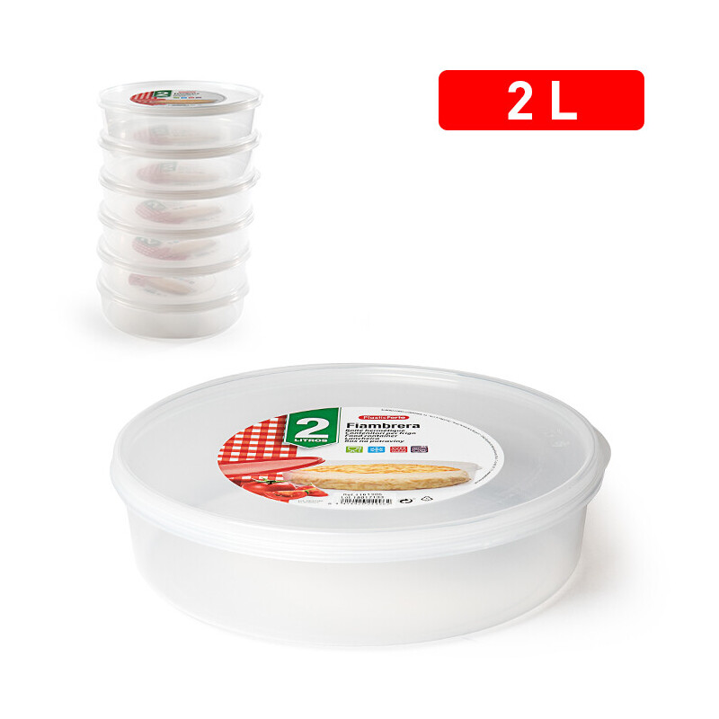 P.Forte Dóza plast Omelette kul. 2L Tran.  (6/bal)