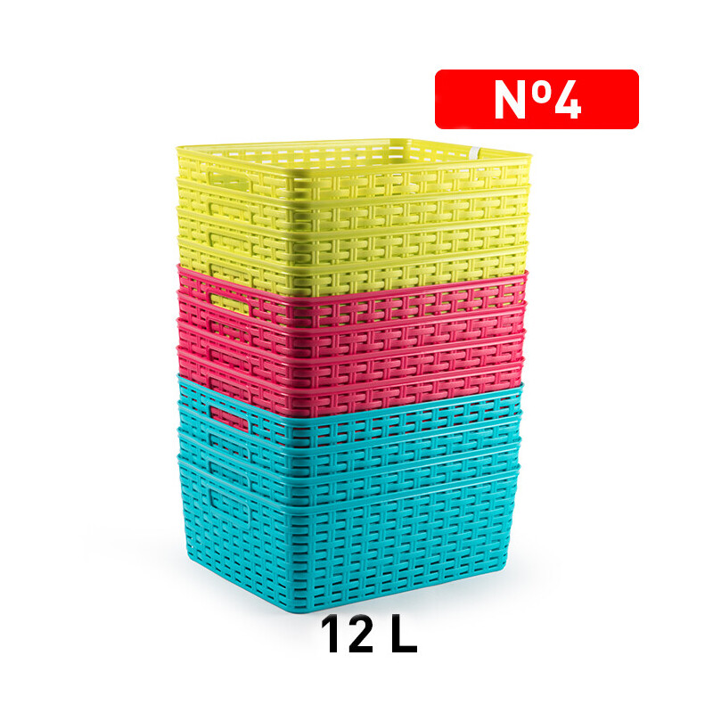 P.Forte Koš plast Rattan Classic 12l (12/bal)