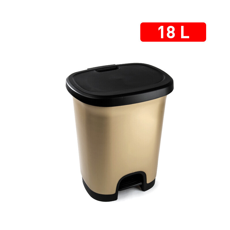 P.Forte Koš odpadkový 18L Black+Oro (12/krt)