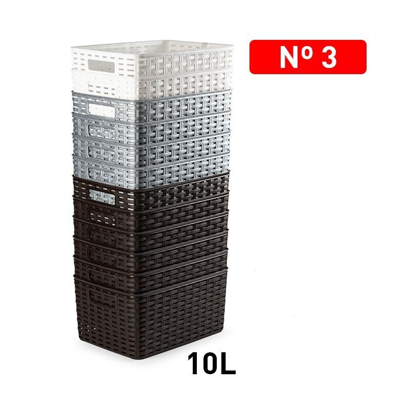 P.Forte Koš plast Rattan 10l (12/bal)