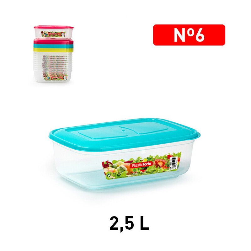 P.Forte Dóza plast Classic obdél.2,5l Color (12/bal)