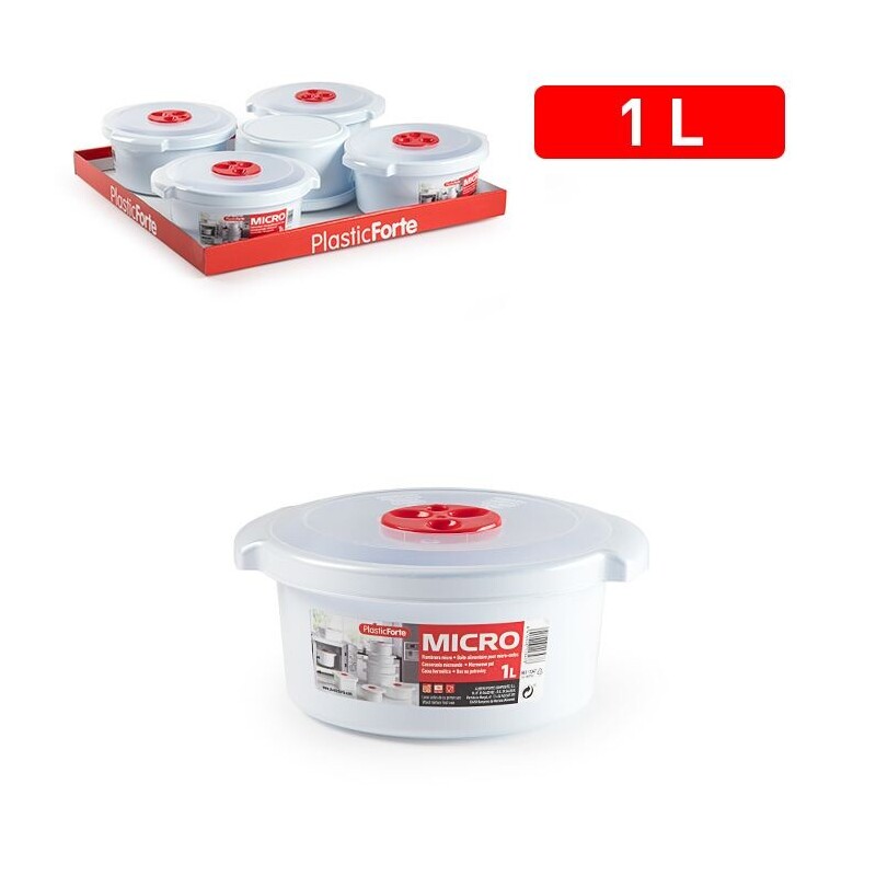 P.Forte Dóza plast do mikro.kul.1l (5/bal)