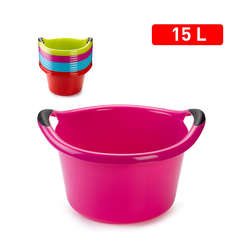 P.Forte Lavor plast kul. S uchy 15l Color (12/bal)
