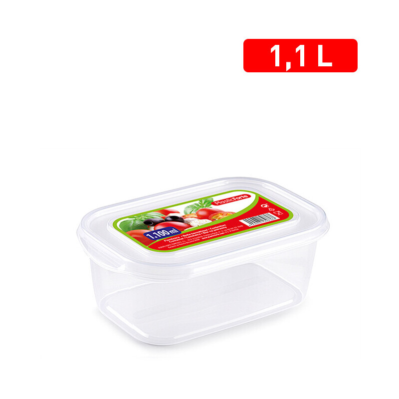 P.Forte Dóza plast Basic obdél.1,1l Tran. (12/bal)
