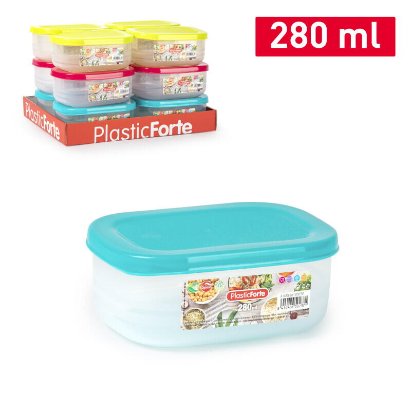 P.Forte Dóza plast Bento obdél. 280Ml Color (12/bal)