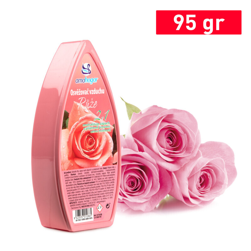 Amahogar Gel Air Freshener 95g Rose (12/bal)