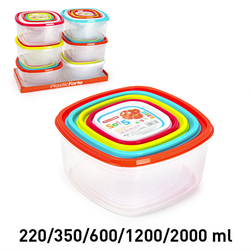 P.Forte Dóza plast set 220/350/600/1200/2000ml (6/bal)