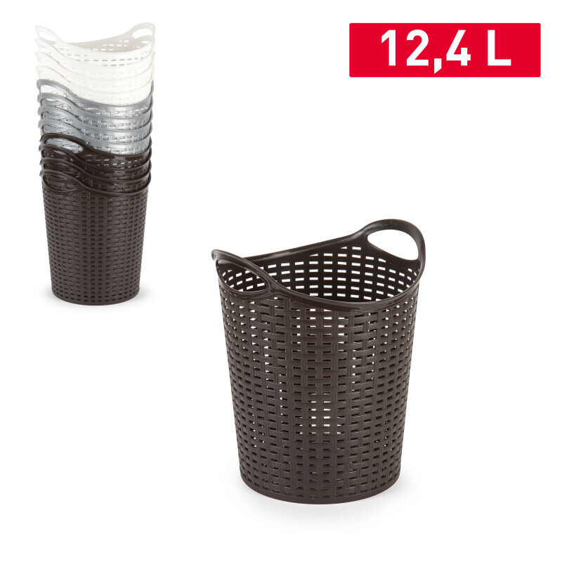 P.Forte Košík plast Rattan s uchem 12,4l (12/bal)