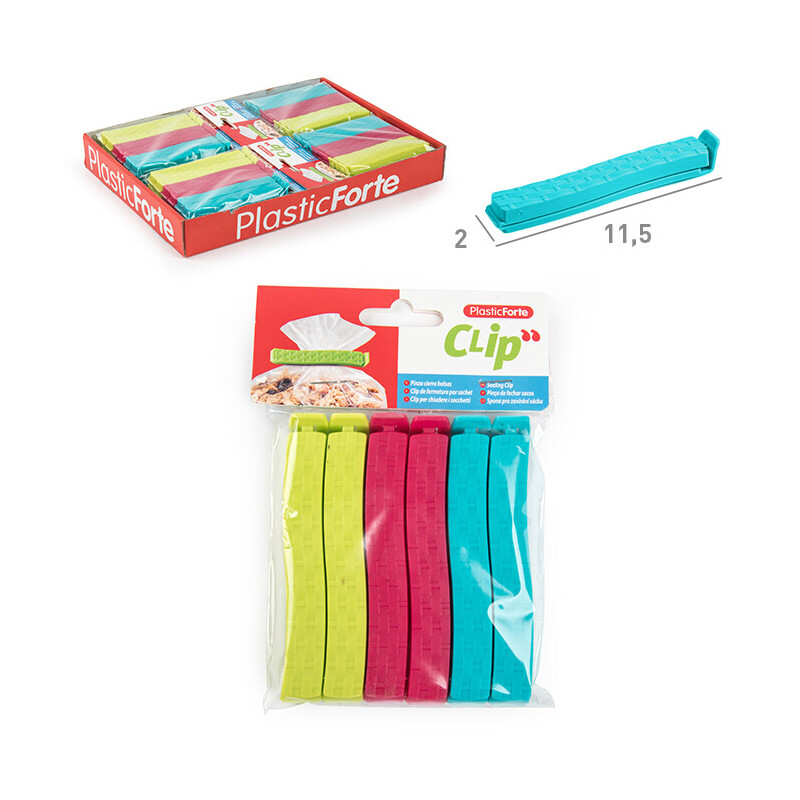 P.Forte Klipy na sáčky 6ks Color (12/bal)