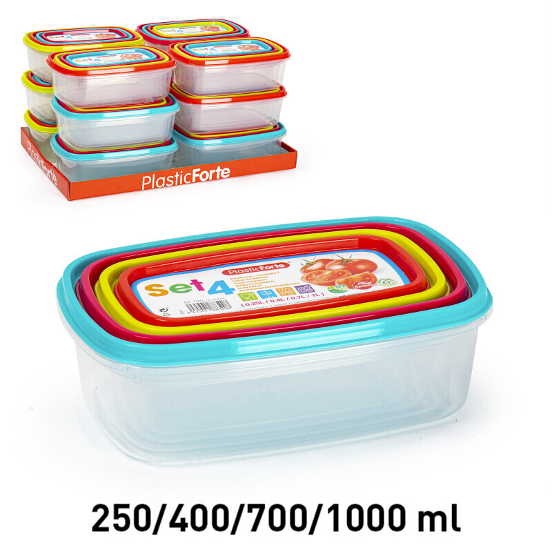 P.Forte Dóza plast set 250/400/700/1000ml (12/bal)