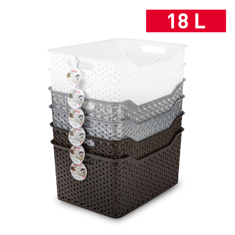 P.Forte Košík plast Nature 18l (6/krt)