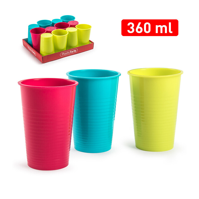 P.Forte Kelímek plast 360ml Color (12/bal)