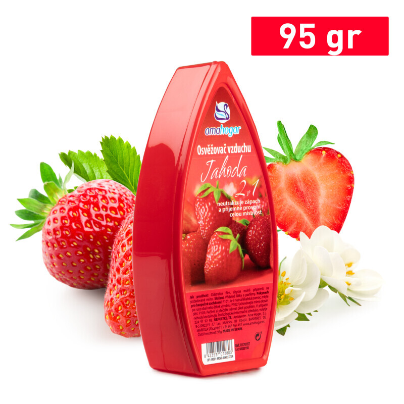 Amahogar Gel Air Freshener 95g Strawberry (12/bal)