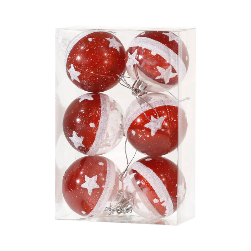 Vánoční dekorace koule 6cm/6ks (120/krt)