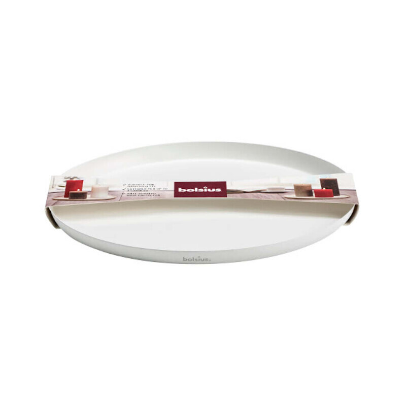 Bolsius Svícen Metal 246mm White (8/krt)
