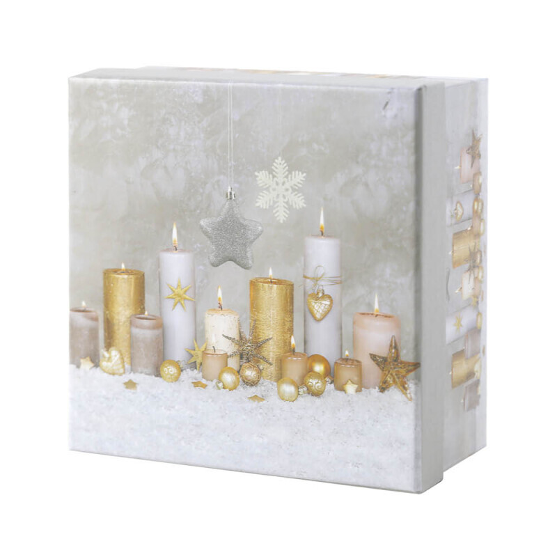 Vánoční dárková krabice 13*13*5,9cm 