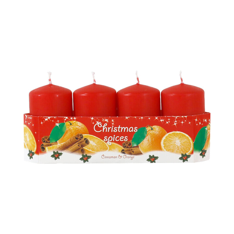 Bartek Svíčka adventní 40/70 4ks Christmas Spices Cinnamon&Orange (26/krt)