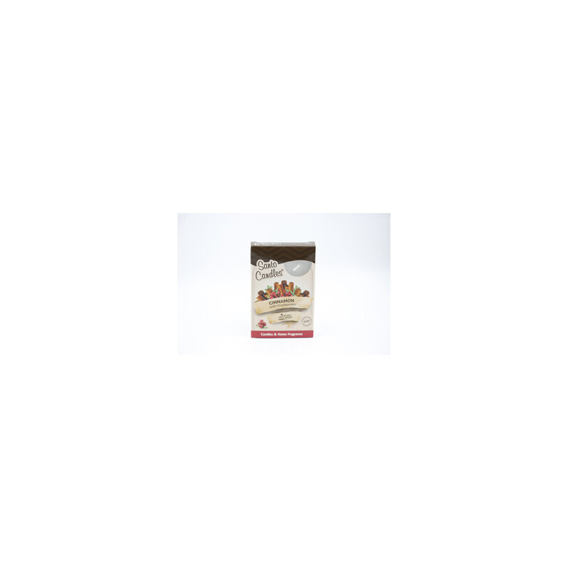 Santo Svíčka čajová 6ks Cinnamon with Cranberries (15/bal 45/krt)