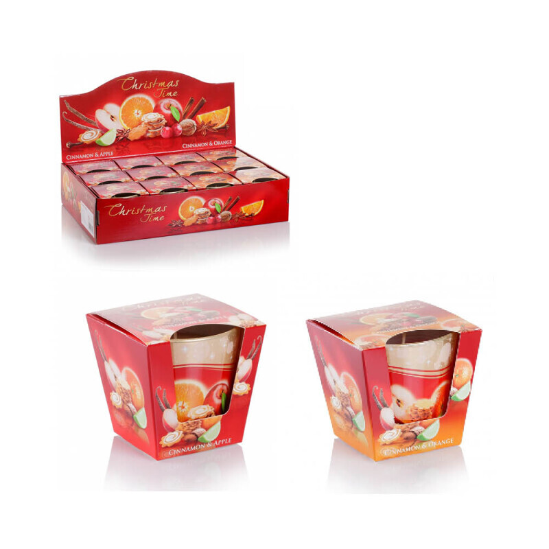 Bartek 115g Svíčka ve skle Christmas Time (12/krt)