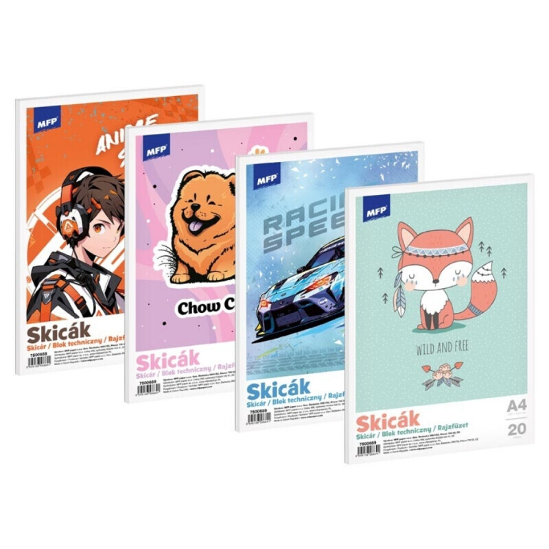 MFP Skicák A4/20 listů 170g (12/bal)