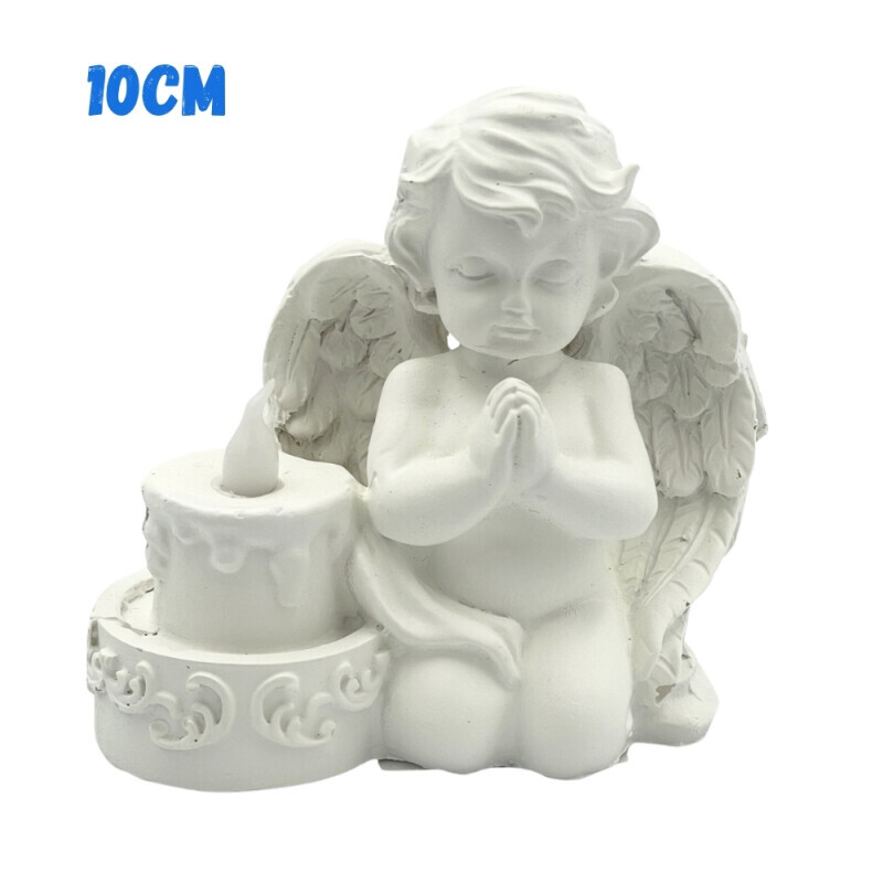 Dekorace Anděl se svíčkou LED 10cm (96/krt)