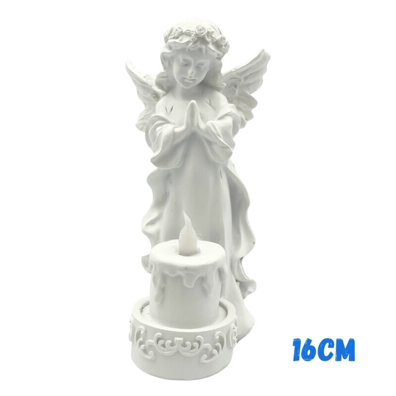 Dekorace Anděl se svíčkou LED 16cm (72/krt)