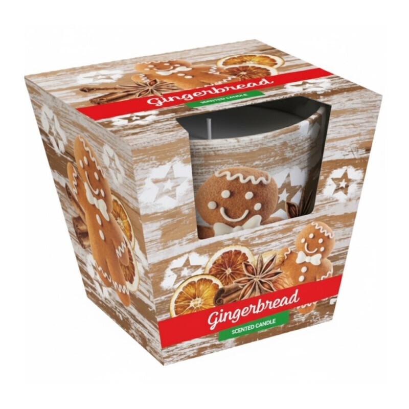 Santo 115g svíčka ve skle Christmas GINGERBREAD(6/krt)