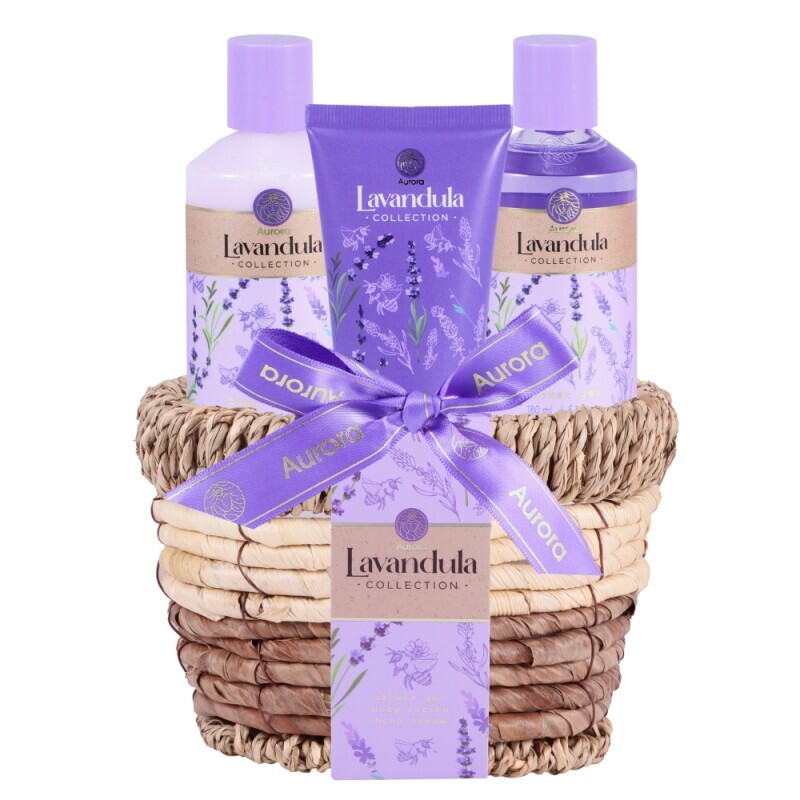 Aurora Dár.sada N Levandule košík 180ml SG+180ml těl.mléko+60ml krém na ruce (4/krt)