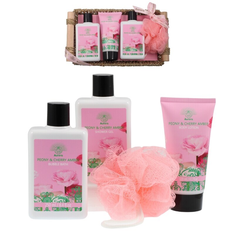 Aurora Dár.sada N Peony&Cherry Košík 4ks (4/krt)