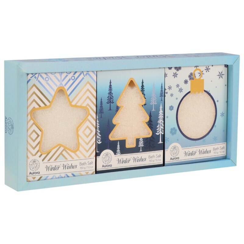 Aurora Dár.sada N Winter Wishes Sůl do koupele MIX vůni 3*150g