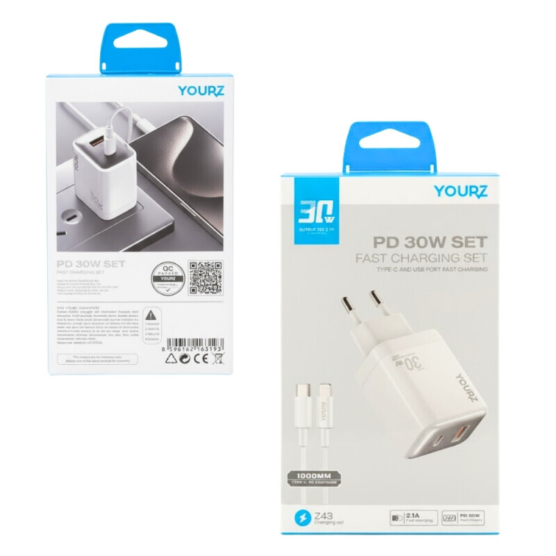 Nabiječka 30W USB/Type C s Ligthning kabel (100/krt)