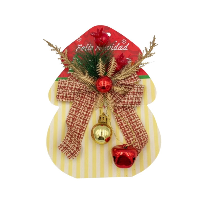 Vánoční dekorace Mašle s lístí (600/krt)