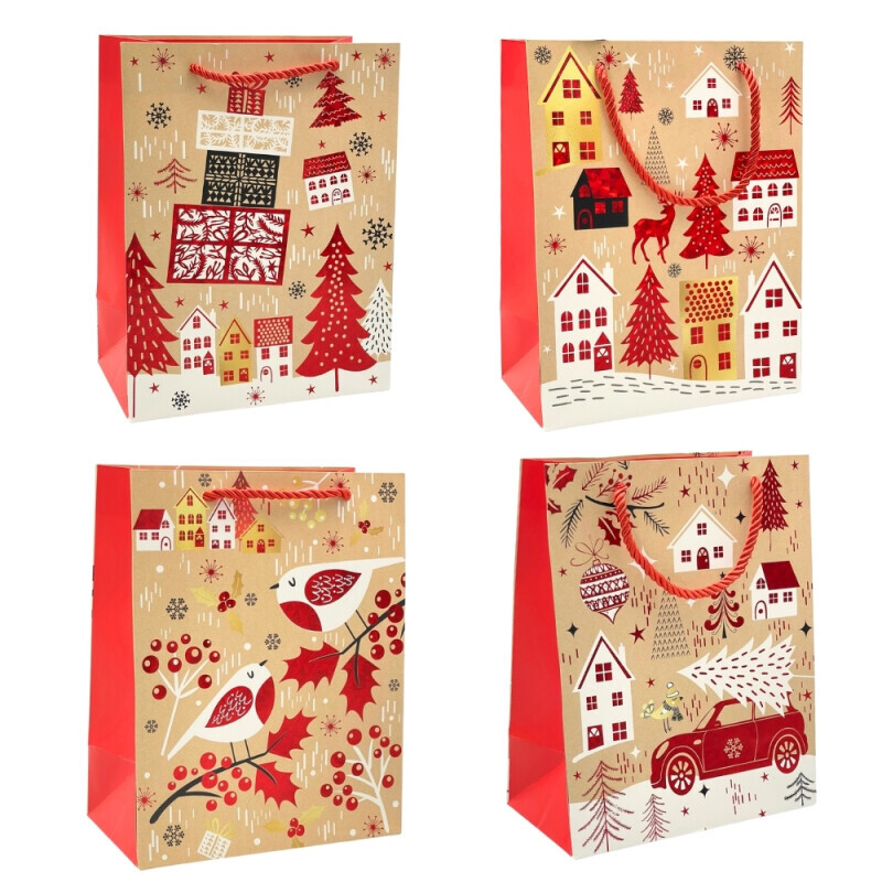 Vánoční dárková taška ''M'' (12/bal 480/krt)