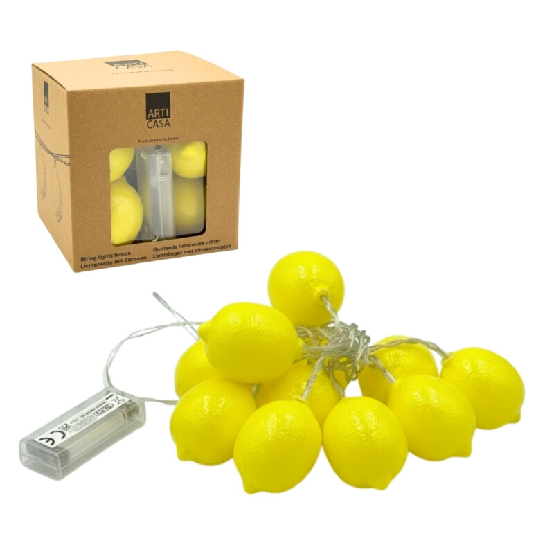 LED světelný řetězec 10 žárovek Citron (12/krt)